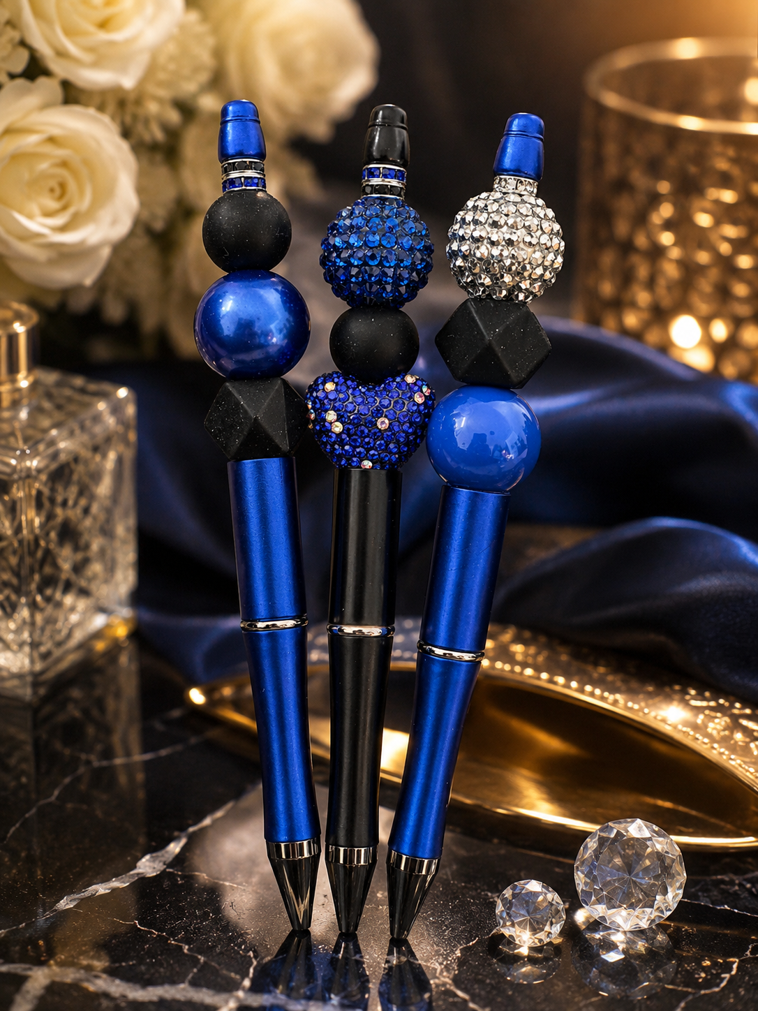 Sapphire Noir Jewel Pen Trio