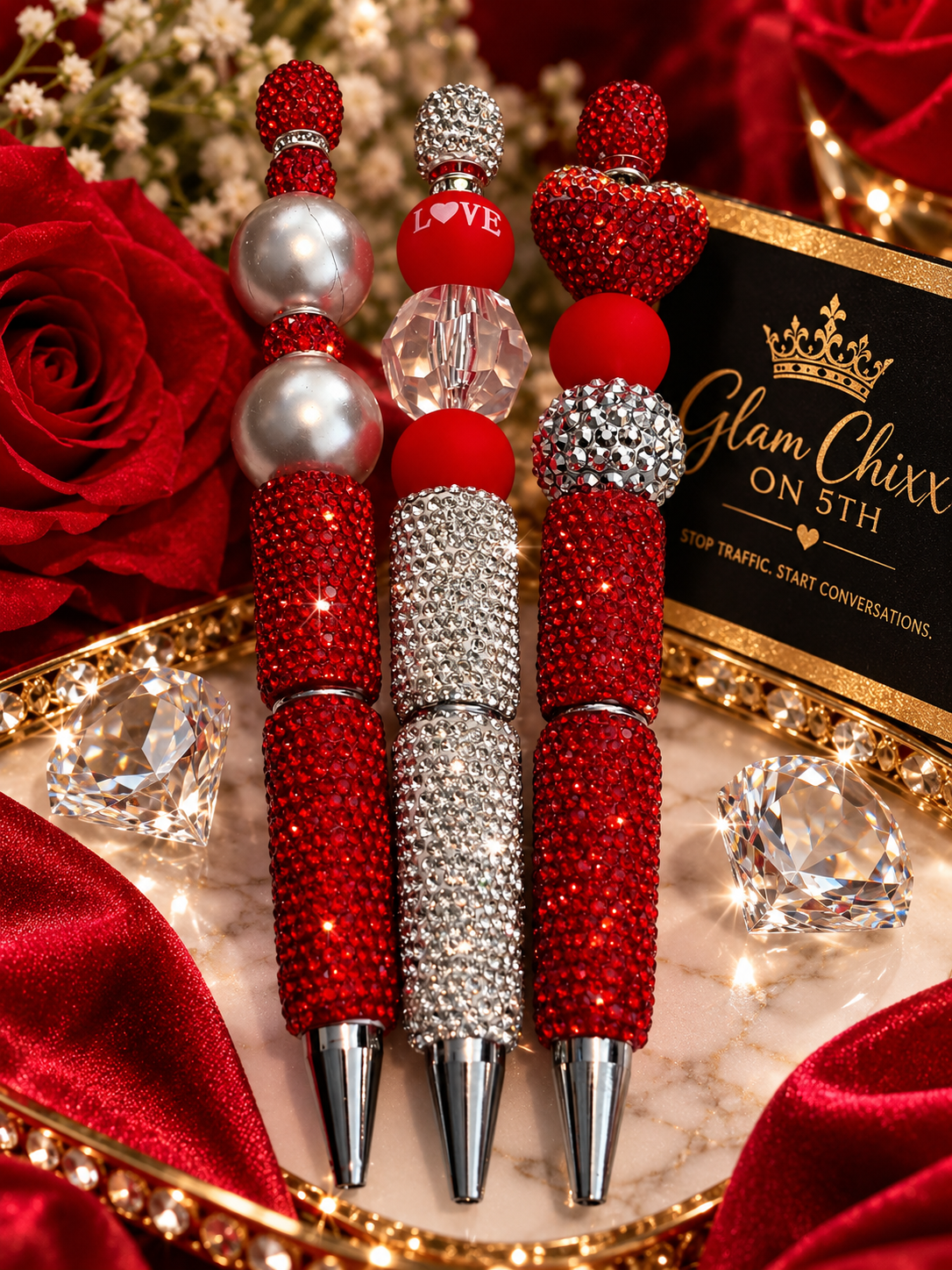 Crimson Love Affair Glam Pen Trio